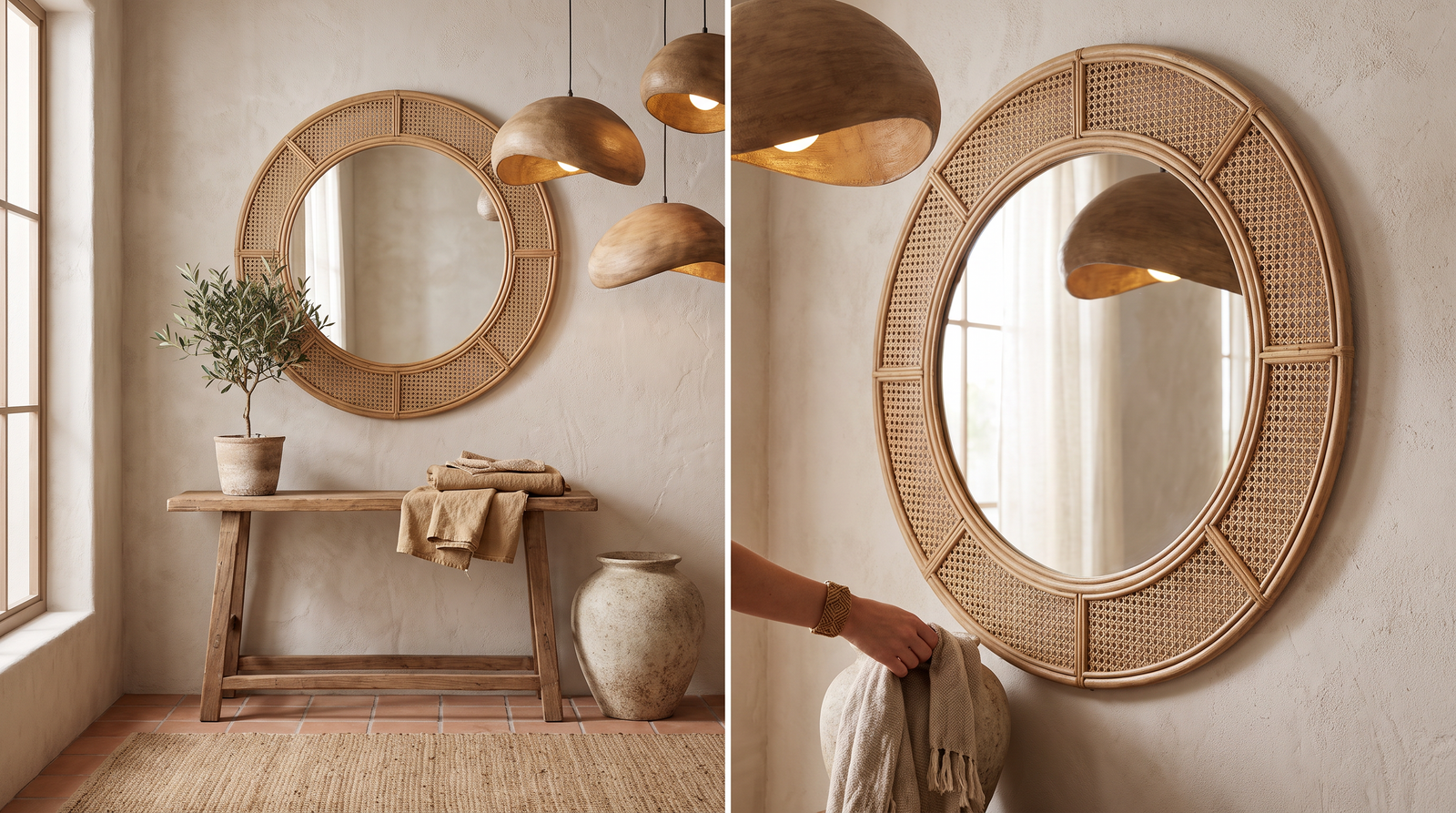 Boho Mirrors, Naturally Framed