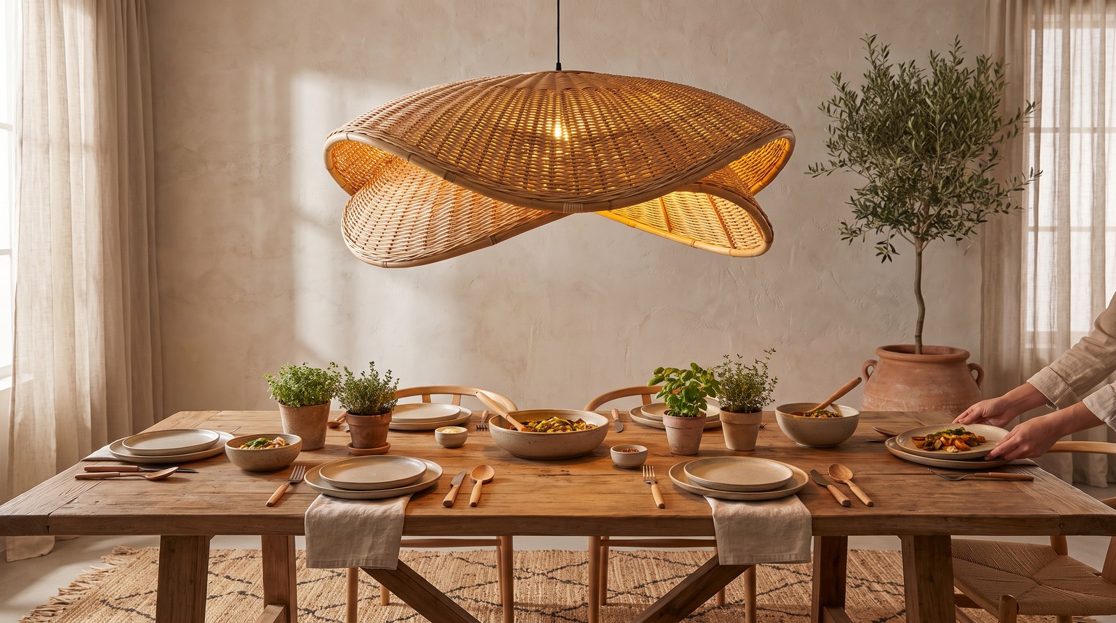 Rattan & Bamboo Chandeliers