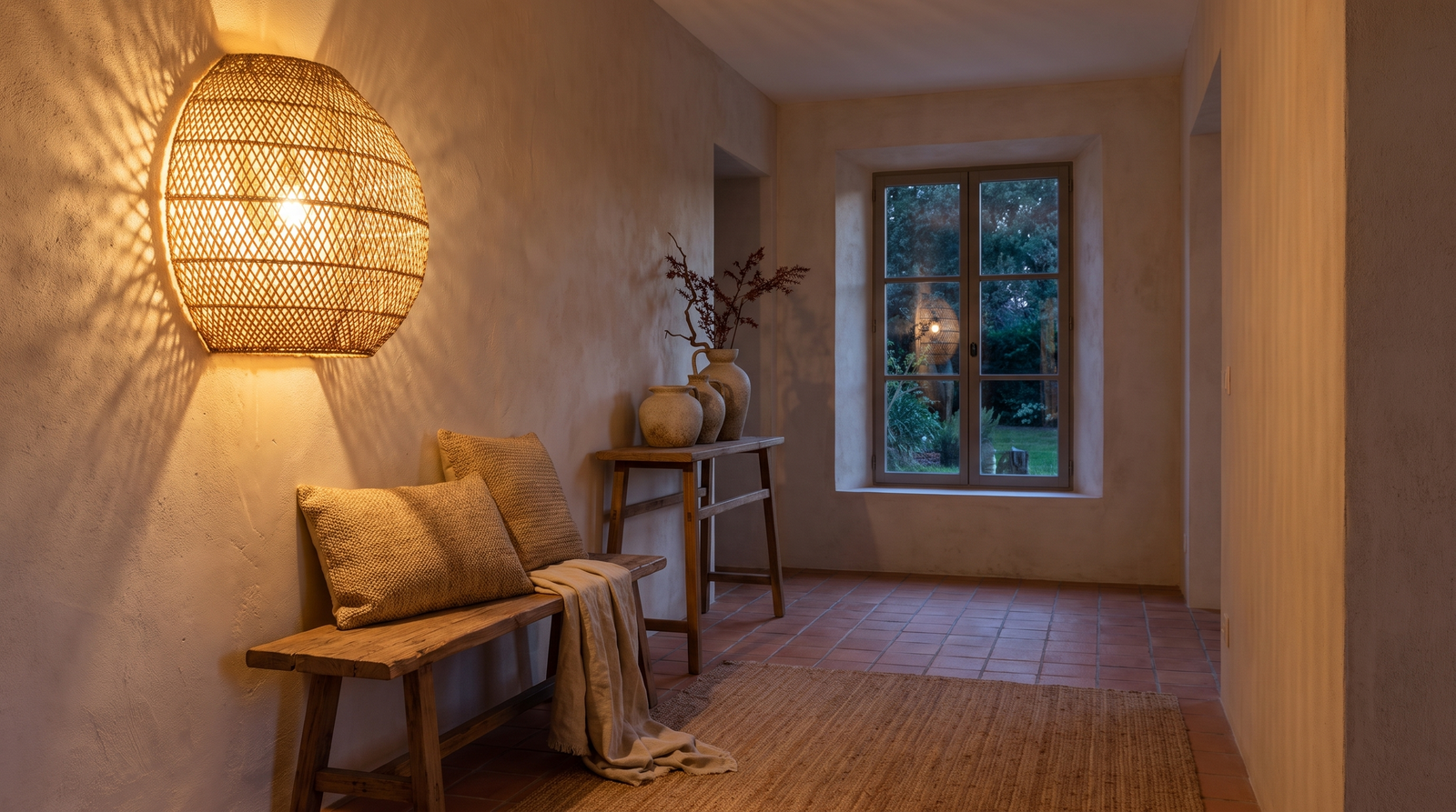 Wall Lamps, Handwoven Warmth