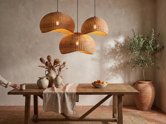 Rattan or Fabric Pendant? Which Lights a Room Better